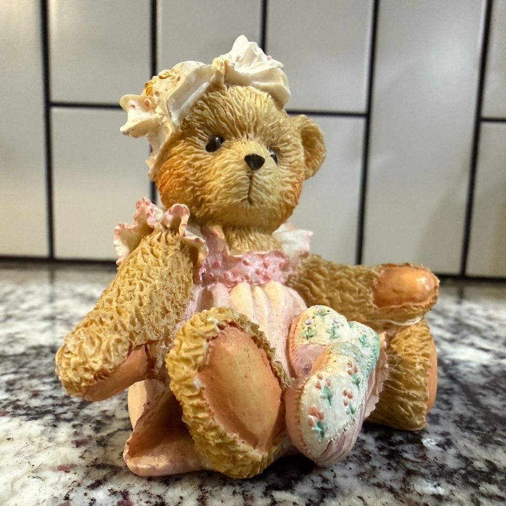 Cherished Teddies 910732 1992 Amy Hearts Quilted With Love Enesco